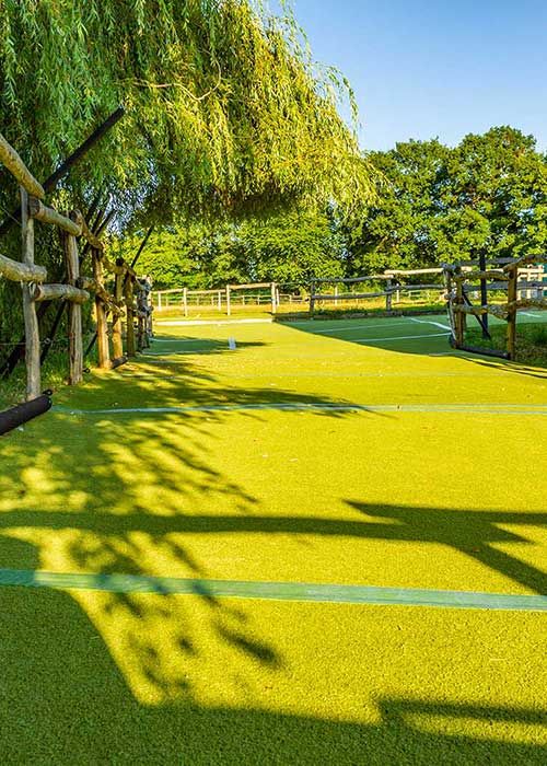 Kunstrasen weg für Pferde